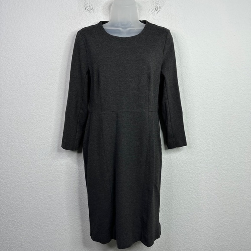 J.Crew Dress Women Size 10 Grey Long Sleeve Preppy Sophisticated Career Tailored